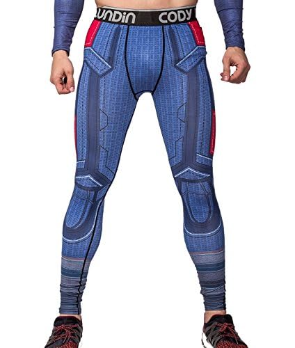 Cody Lundin Herren Amerika führend Held gedruckt Fitness Laufen Leggins männliche Partei Lange Sport Hosen (XL) von Cody Lundin