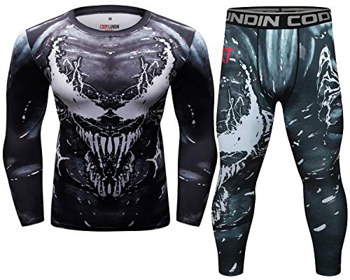 Cody Lundin Kompressions-Set für Herren, langärmelig, enganliegend, schnelltrocknend, für Training, Sport, Laufen Gr. XXL, Stil G Cody Lundin Kompressions-Set für Herren, langärmelig, enganliegend, schnelltrocknend, für Training, Sport, Laufen Gr. XXL, Stil G von Cody Lundin