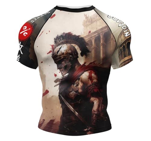 Cody Lundin Kurzärmeliges Herren-Shirt, 3D-Druck, Kompressions-Sport-T-Shirt, fantastisches Sport-Sweatshirt, Gladiator, L von Cody Lundin