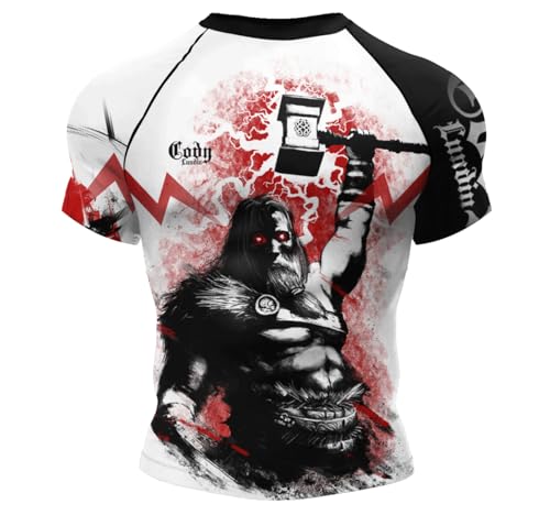 Cody Lundin Kurzärmeliges Herren-Shirt, 3D-Druck, Kompressions-Sport-T-Shirt, fantastisches Sport-Sweatshirt, Odin, XXL von Cody Lundin
