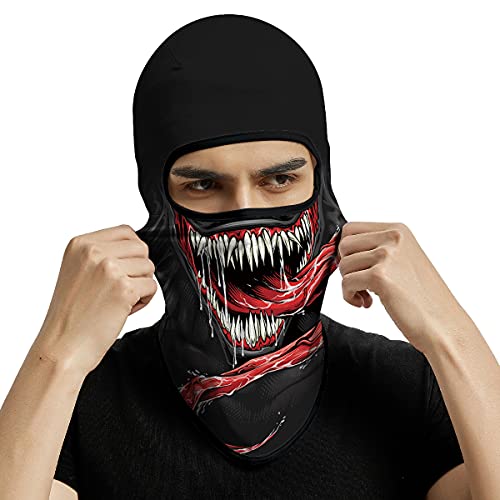 Cody Lundin Sturmhaube Vollgesichtsmaske Cool Sonnenschutz Abdeckung Maske Langer Hals Atmungsaktiv Ski Motorrad Maske für Männer Frauen Halloween Cosplay Outdoor Sport Radfahren Wandern von Cody Lundin