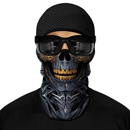 Cody Lundin Sturmhaube Vollgesichtsmaske Cool Sonnenschutz Abdeckmaske Langhals Atmungsaktive Ski Motorradmaske für Männer Frauen Halloween Cosplay Outdoor Sport Radfahren Wandern von Cody Lundin