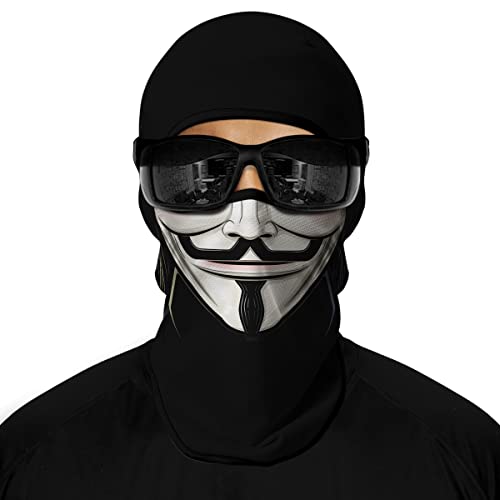 Cody Lundin Sturmhaube Vollgesichtsmaske Cool Sonnenschutz Abdeckmaske Langhals Atmungsaktive Ski Motorradmaske für Männer Frauen Halloween Cosplay Outdoor Sport Radfahren Wandern von Cody Lundin