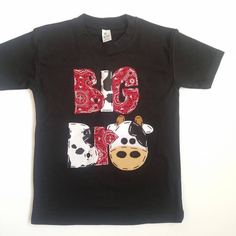 Big Bro Barnyard Geburtstags-Shirt Handgemachtes Filz-Kuh-Shirt von CodyandKait