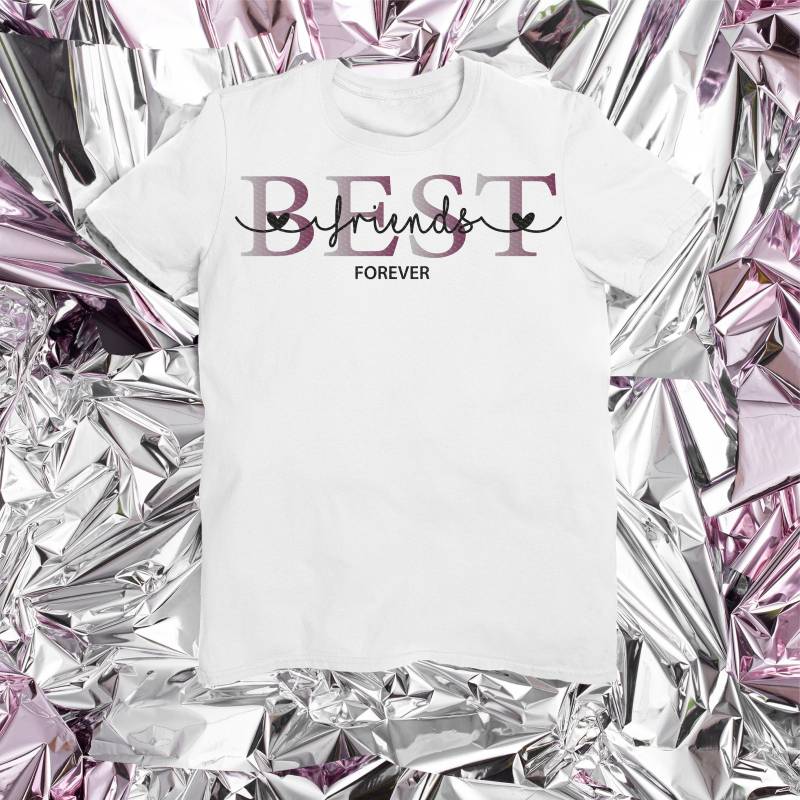 Bügelbild Best Friends, Beste Freunde, Statementshirt, Individualisierbar von CoelnerLiebe