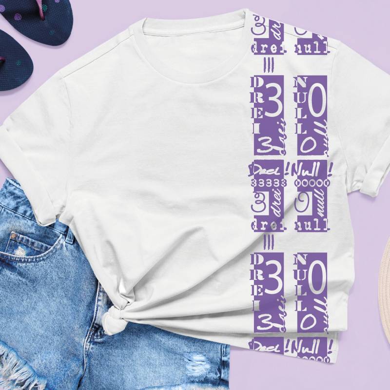 Bügelbild Geburtstag, Zahl 1 - 99 Zum Aufbügeln, Senkrechter Streifen Bügelbild Geburtstag, Zahl 1 - 99 Zum Aufbügeln, Senkrechter Streifen von CoelnerLiebe