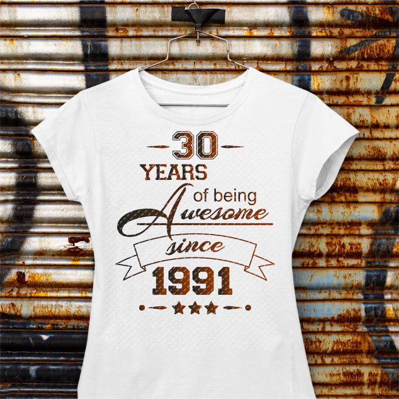 Bügelbild Geburtstag Awesome, Geburtstagsshirt, Individualisierbar Bügelbild Geburtstag Awesome, Geburtstagsshirt, Individualisierbar von CoelnerLiebe