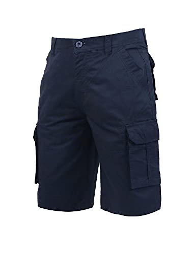 Coevals Club Herren Cargo Shorts Kurze Hose Bermuda Sommer Herrenshorts Casual Relaxed fit Twill Multi Pockets Outdoor Hosen (#4 Navy, 32) von Coevals Club