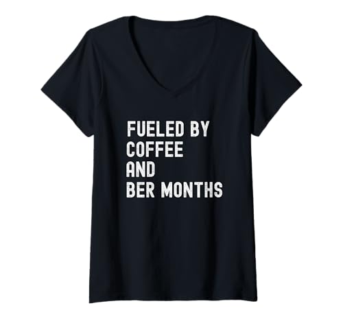 Damen Angeregt von Kaffee und Bier: Herbst, Herbst, gemütlich, festlich T-Shirt mit V-Ausschnitt Damen Angeregt von Kaffee und Bier: Herbst, Herbst, gemütlich, festlich T-Shirt mit V-Ausschnitt von Coffee Autumn Cozy Vibes Apparel