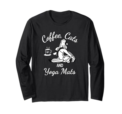 Damen Kaffeekatzen & Yogamatten – Lustige Nameowste Yoga-Katzen Langarmshirt Damen Kaffeekatzen & Yogamatten – Lustige Nameowste Yoga-Katzen Langarmshirt von Coffee Cats & Yoga Mats Namaste Cat & Coffee Lover