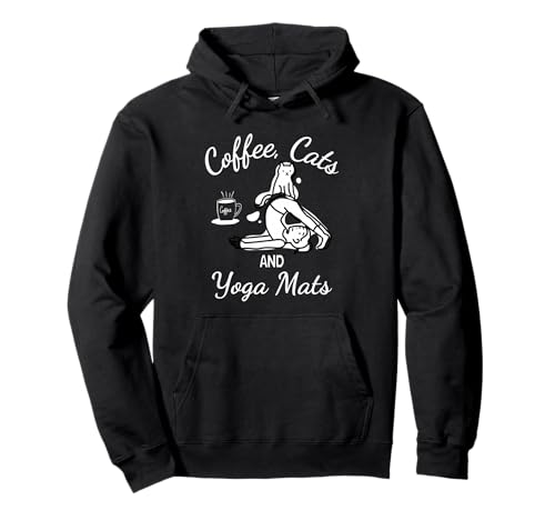 Damen Kaffeekatzen & Yogamatten – Lustige Nameowste Yoga-Katzen Pullover Hoodie Damen Kaffeekatzen & Yogamatten – Lustige Nameowste Yoga-Katzen Pullover Hoodie von Coffee Cats & Yoga Mats Namaste Cat & Coffee Lover