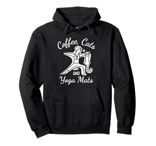 Damen Kaffeekatzen & Yogamatten – Lustige Nameowste Yoga-Katzen Pullover Hoodie Damen Kaffeekatzen & Yogamatten – Lustige Nameowste Yoga-Katzen Pullover Hoodie von Coffee Cats & Yoga Mats Namaste Cat & Coffee Lover