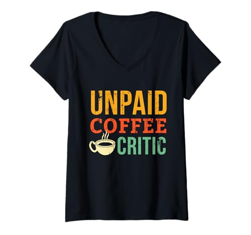Damen Trinkender Kaffeekritiker Lustiger Kaffee-Snob Hipster-Barista T-Shirt mit V-Ausschnitt Damen Trinkender Kaffeekritiker Lustiger Kaffee-Snob Hipster-Barista T-Shirt mit V-Ausschnitt von Coffee Drinker Womens Coffee Lover Joke Designs