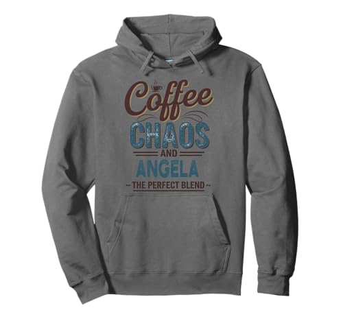 Angela Personalized Cute Coffee Girls Angela Name Pullover Hoodie Angela Personalized Cute Coffee Girls Angela Name Pullover Hoodie von Coffee Gift For Women Gift For Angela