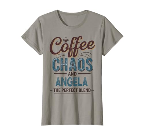 Angela Personalized Cute Coffee Girls Angela Name T-Shirt Angela Personalized Cute Coffee Girls Angela Name T-Shirt von Coffee Gift For Women Gift For Angela