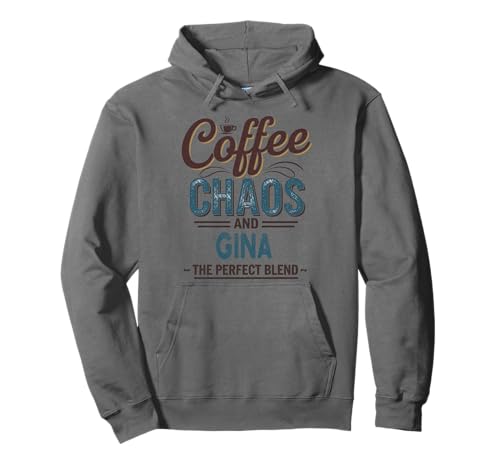 GINA Personalized Cute Coffee Girls GINA Name Pullover Hoodie von Coffee Gift For Women Gift For GINA