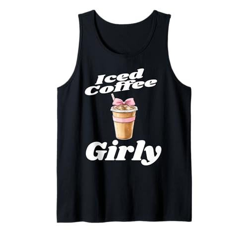 Iced Coffee Girly Lustiger Kaffeeliebhaber Frau Mutter Humor Rosa Tank Top Iced Coffee Girly Lustiger Kaffeeliebhaber Frau Mutter Humor Rosa Tank Top von Coffee Lover Gifts