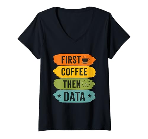 Damen Kaffeeliebhaber Programmierer Programmierung Koffein T-Shirt mit V-Ausschnitt Damen Kaffeeliebhaber Programmierer Programmierung Koffein T-Shirt mit V-Ausschnitt von Coffee Lover Programmer Programming