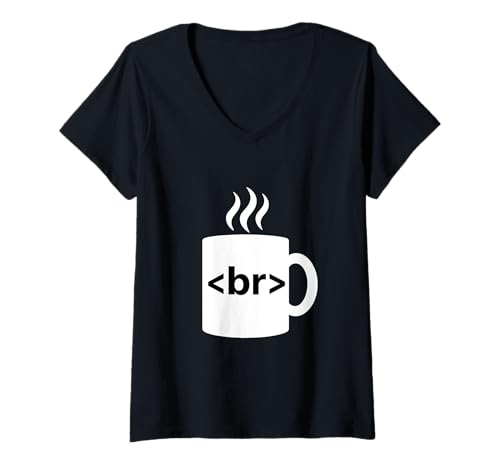 Damen Kaffeeliebhaber Programmierer Programmierung Koffein T-Shirt mit V-Ausschnitt Damen Kaffeeliebhaber Programmierer Programmierung Koffein T-Shirt mit V-Ausschnitt von Coffee Lover Programmer Programming