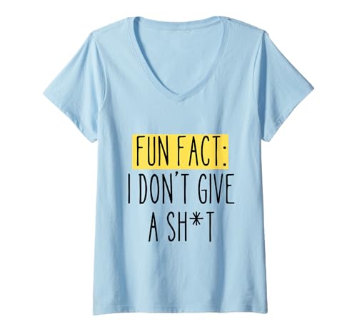 Damen Fun Fact: I Don't Give Sarcastic Humor Lustiger Spruch T-Shirt mit V-Ausschnitt Damen Fun Fact: I Don't Give Sarcastic Humor Lustiger Spruch T-Shirt mit V-Ausschnitt von Coffee & Chaos - Bold Style for Men and Woman