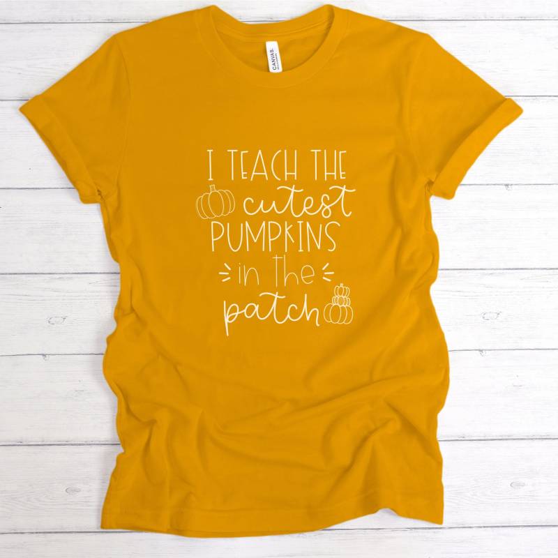Ich Bringe Die Süßesten Kürbisse Im Patch | Herbst-Lehrer-Shirt Bella + Leinwand von CoffeeTeachInspire