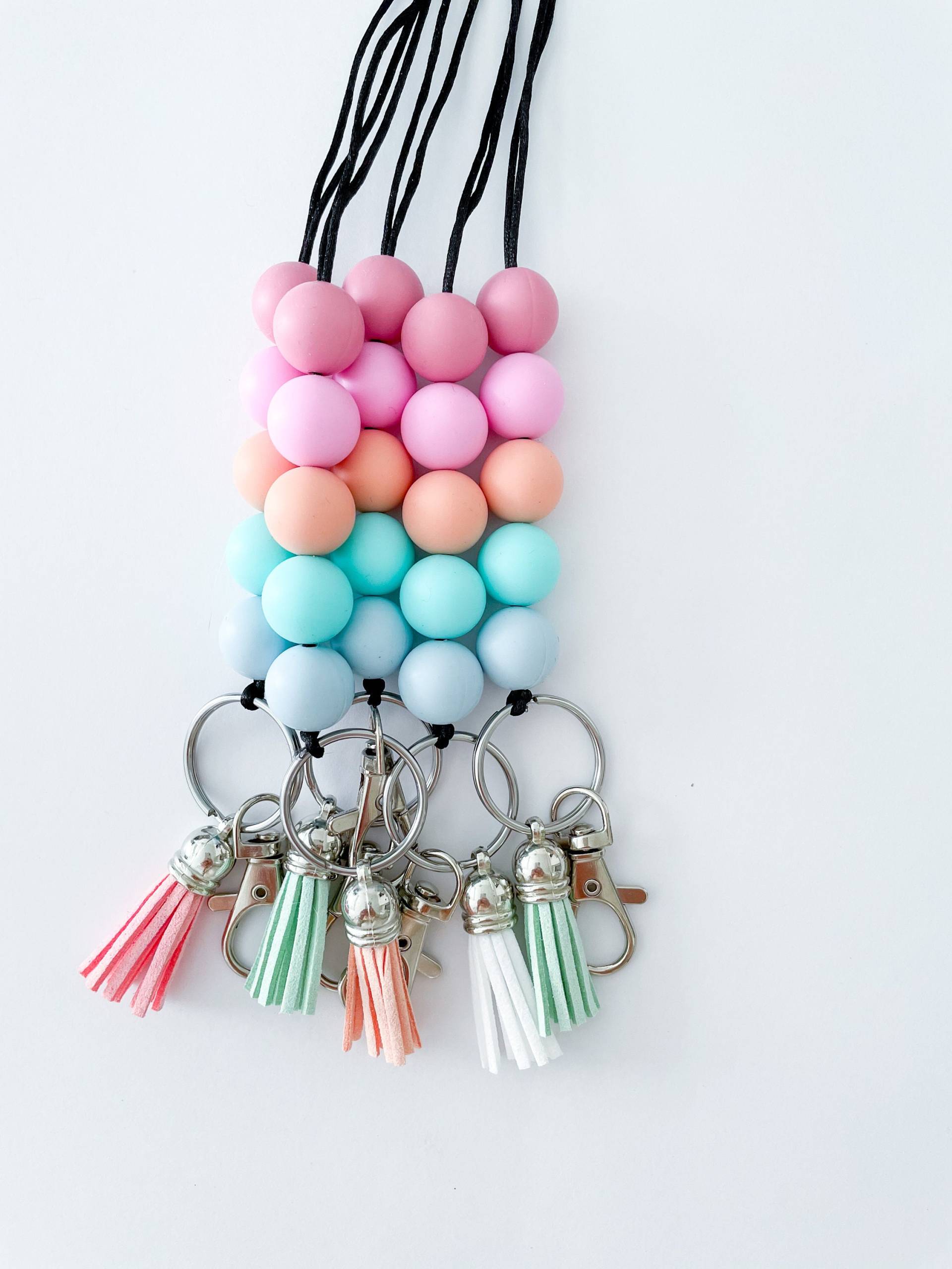 Zuckerwatte | Silikonperlen-Lanyard von CoffeeTeachInspire
