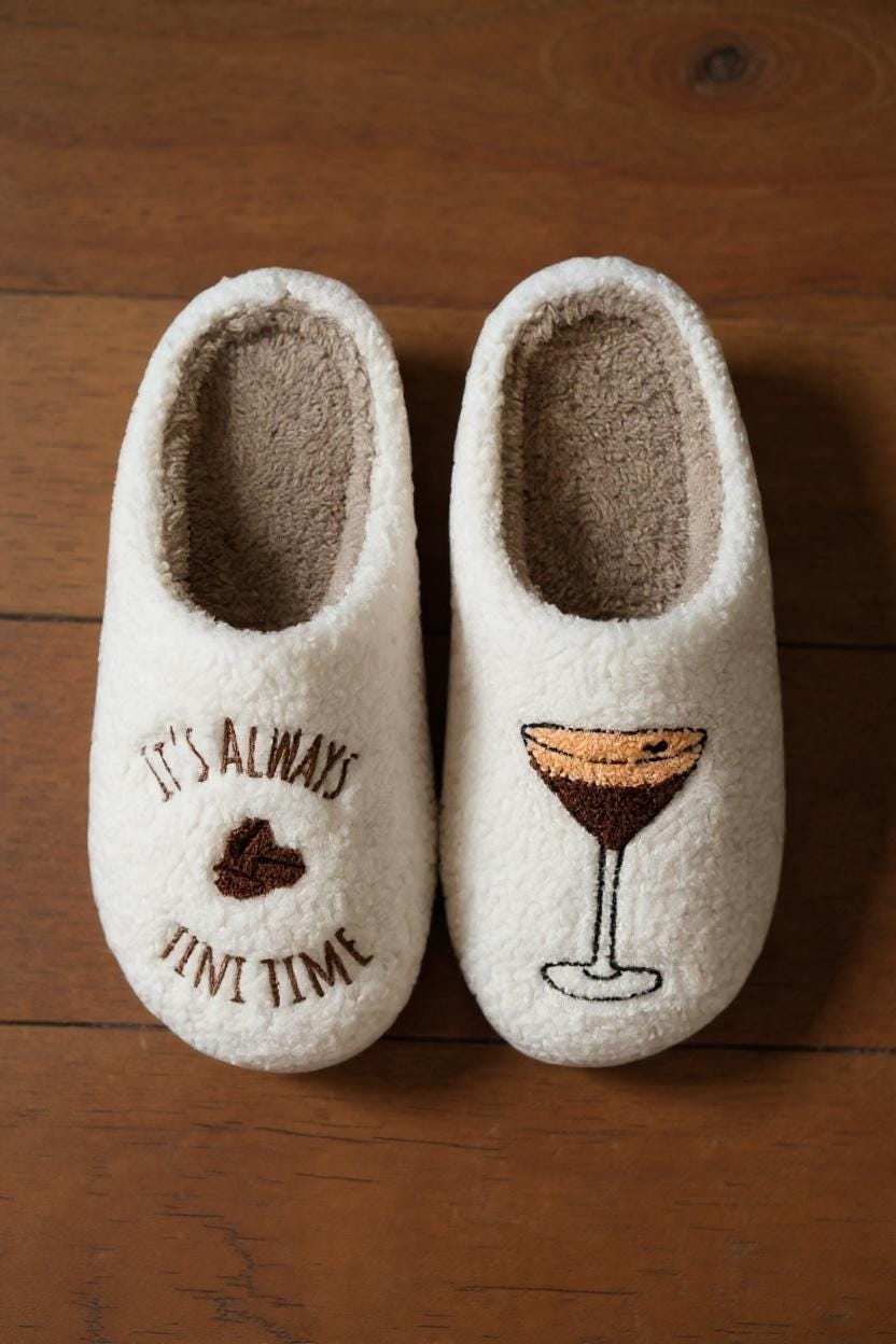 Espresso Martini Hausschuhe von CoffeeandNotesShop