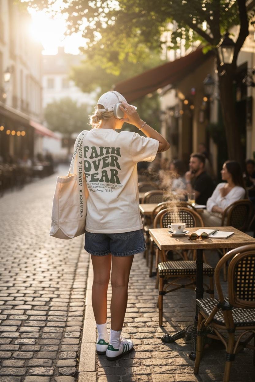 Glaube Over Fear - Psalm 1186 T-Shirt von CoffeeandNotesShop