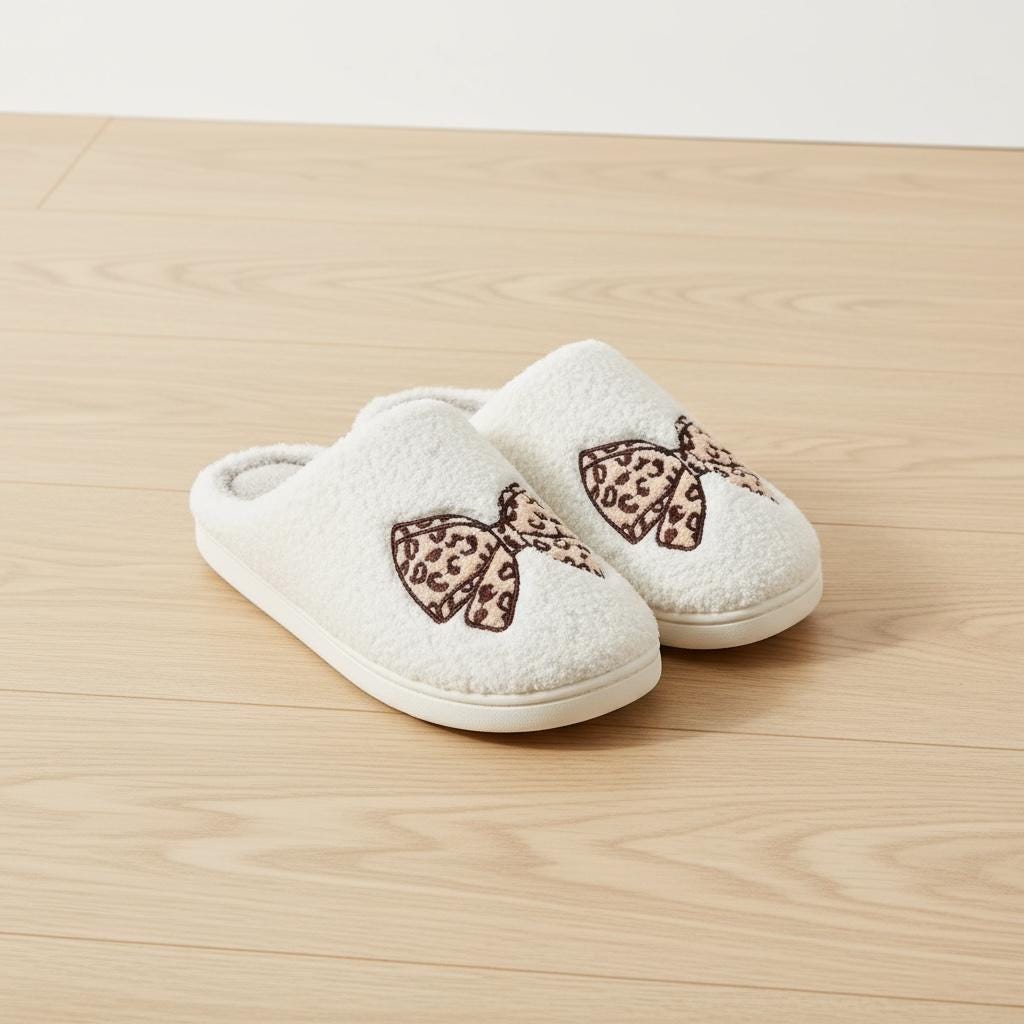 Leopard Bogen Hausschuhe von CoffeeandNotesShop