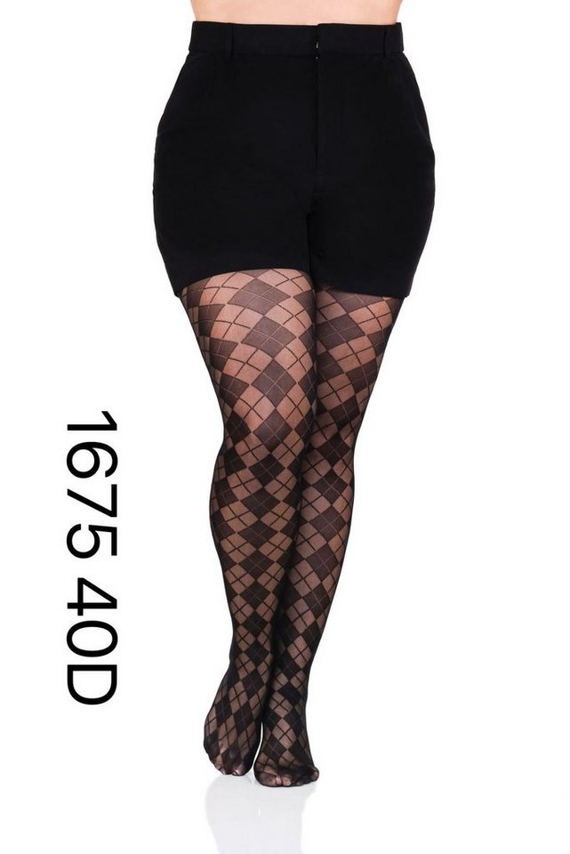 COFI 1453 Leggings Damen Strumpfhose 40 Den mit Muster Durchsichtig Baumwollzwickel von Cofi 1453