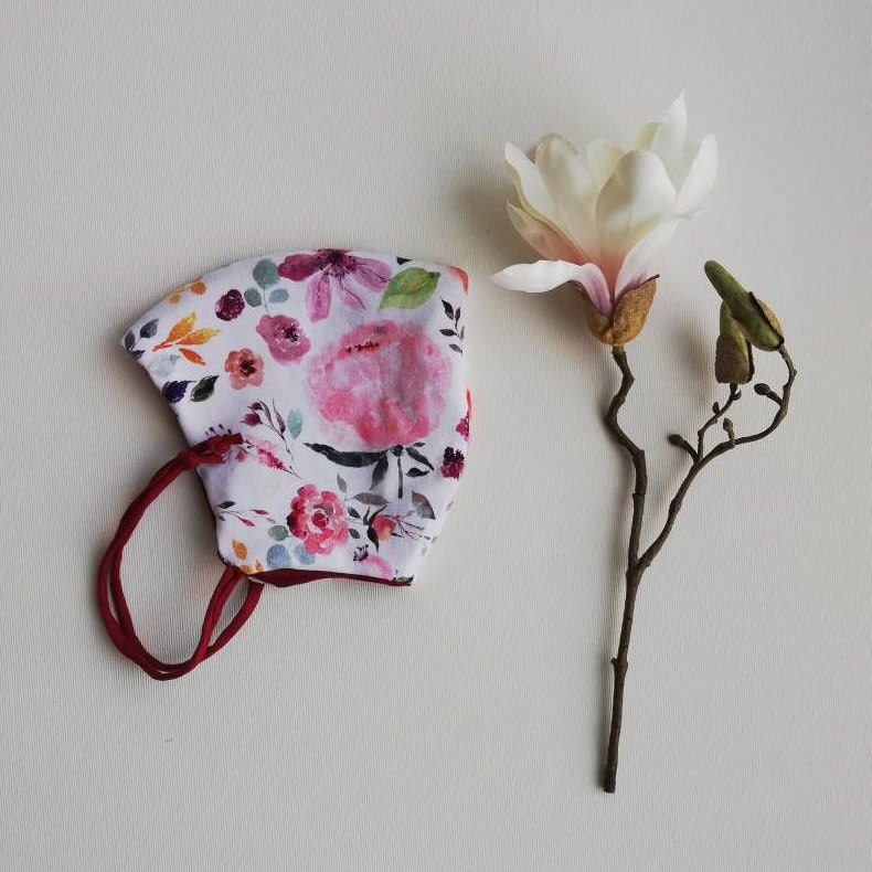 Babymütze "Pink Roses" Zwergenmütze Baby Jersey von CogaDesign