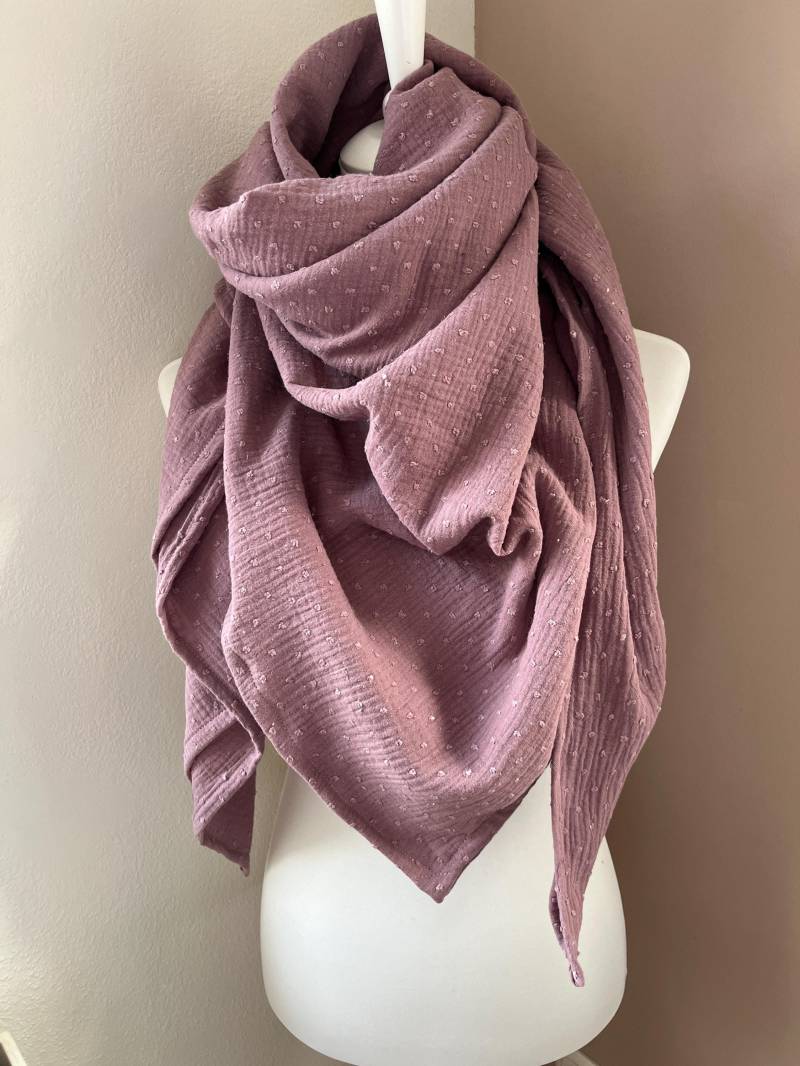 xxl Musselintuch Plumeti Dreieckstuch Tuch Bio-Musselin Damen, Schal , Mamatuch; Yogatuch, Pareo Staublila von CogaDesign