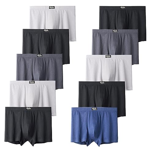 Cogindss Xmrlvn Jungen-Boxershorts 10 Stück Baumwolle weich bequem atmungsaktiv für 10–12 Jahre einfacher Stil (Größe: L, Mehrfarbig) von Cogindss Xmrlvn