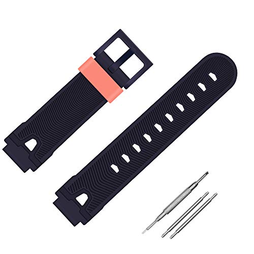 Coholl Kinder Smartwatch Telefon Ersatzbänder 16mm, kompatibel mit PTHTECHUS AGPTEK INIUPO MeritSoar Tech XPLORA Silikon Armband, Mädchen Jungen Student Geschenk,Blau-Orange von Coholl