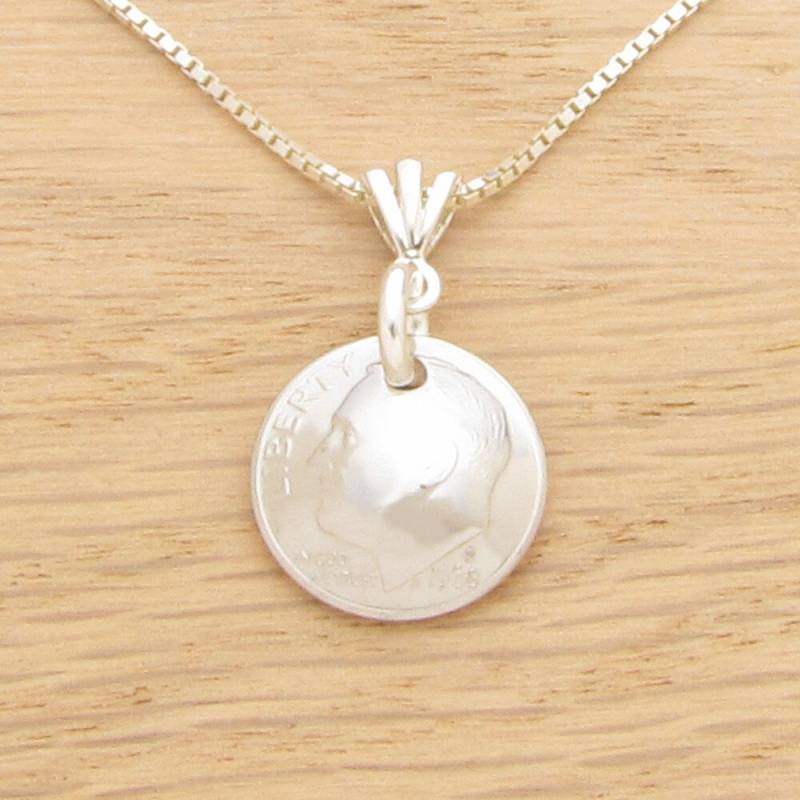 1968 Us Dime Halskette 1968 Us Dime Halskette von CoinCollectionShop