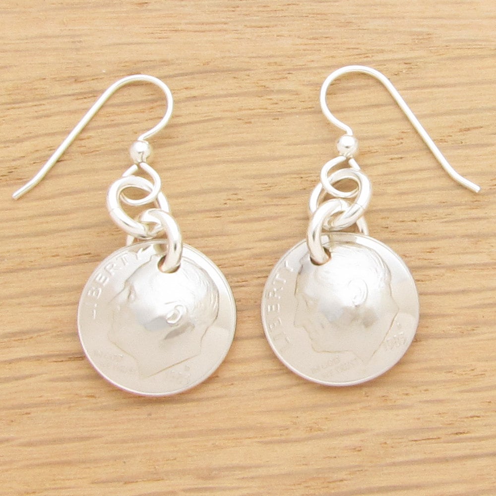 1984 Us Dime Ohrringe, Feiern 35 Jahre, Geburtstag, Jubiläum, Graduierung von CoinCollectionShop