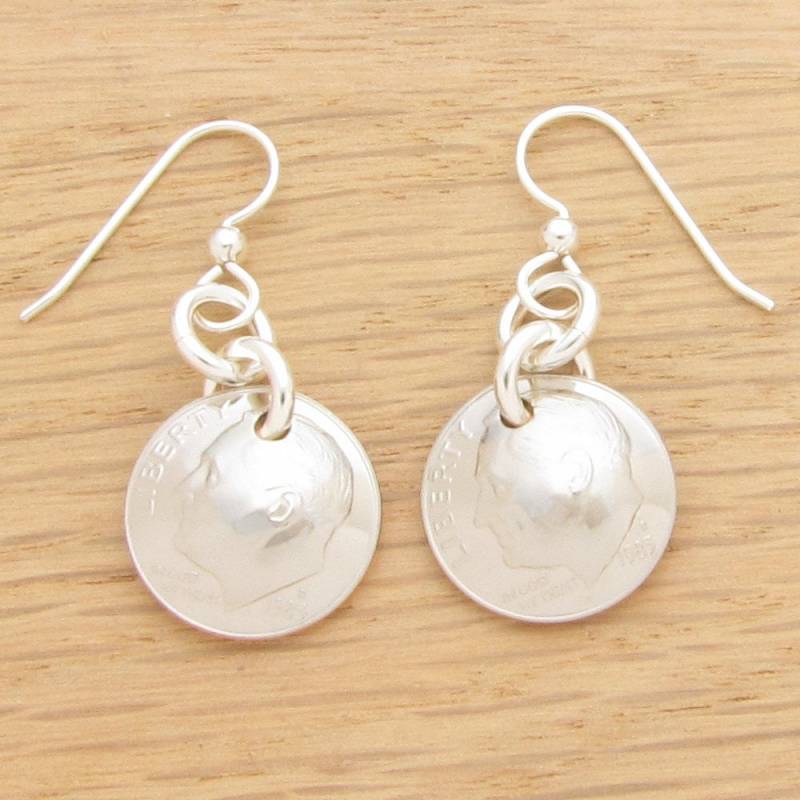 1984 Us Dime Ohrringe, Feiern 35 Jahre, Geburtstag, Jubiläum, Graduierung von CoinCollectionShop