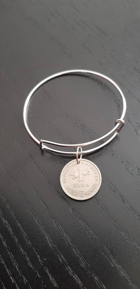 Armreif Münze Kroatien 1 Kuna Echte Vintage Armreif Münze Kroatien 1 Kuna Echte Vintage von CoinCraftShop