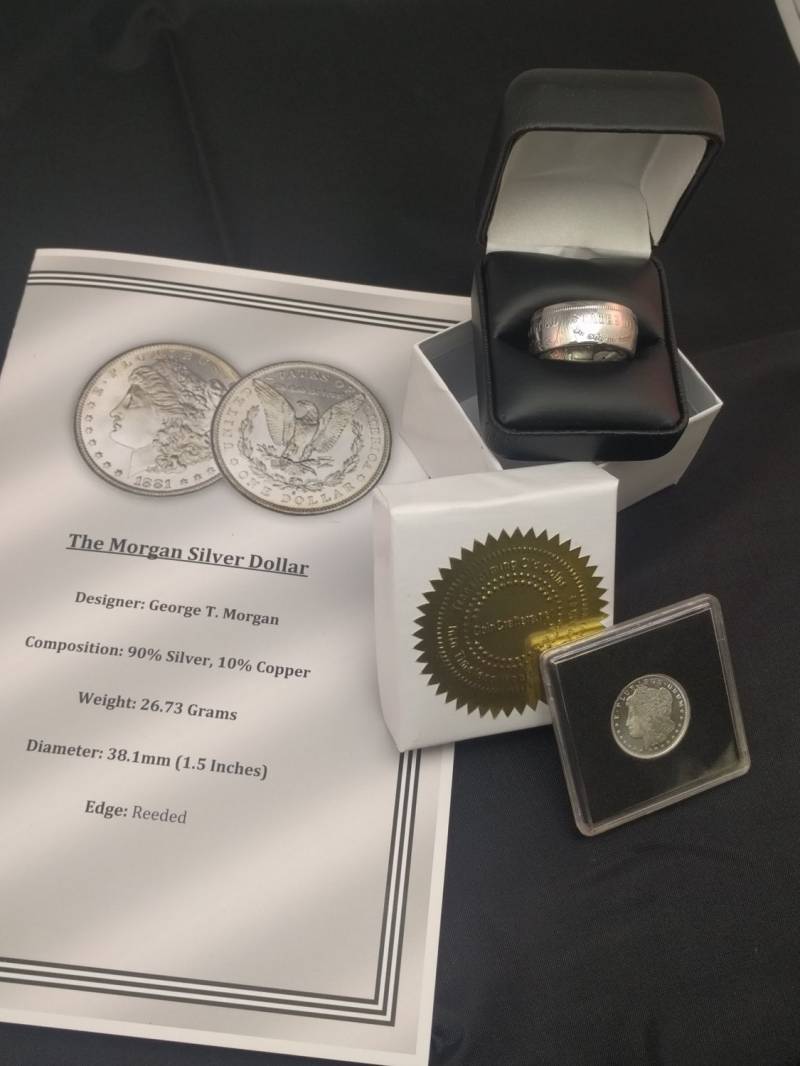 Morgan Silber Dollar Münze Ring - Handgemacht 90% Herren Geschenk Set Morgan Silber Dollar Münze Ring - Handgemacht 90% Herren Geschenk Set von CoinCraftersShop
