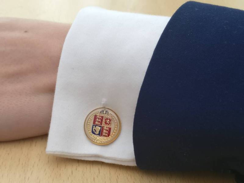 1887 Victorian Sixpence - Emaillierte Münzmanschettenknöpfe von CoinCreationsShop