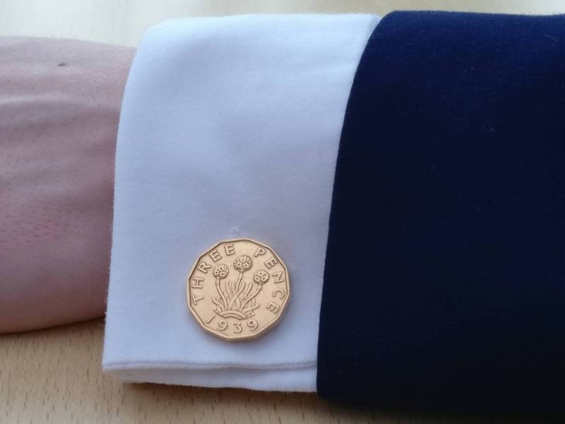 1939 Dreigroschen - Vergoldete Münz Manschettenknöpfe von CoinCreationsShop