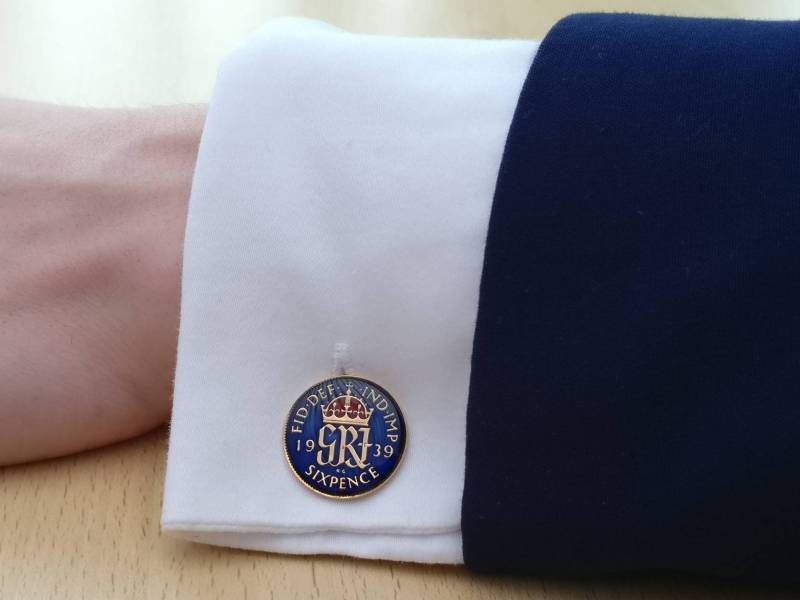 1939 George Vi Sixpence Manschettenknöpfe von CoinCreationsShop