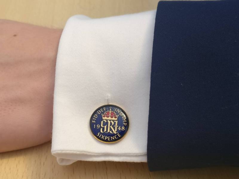 1948 George Vi Sixpence Manschettenknöpfe von CoinCreationsShop