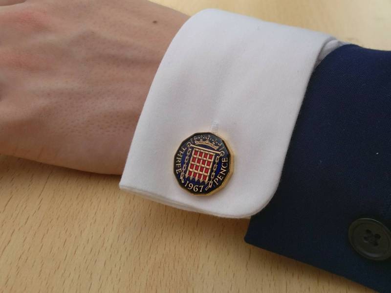 1967 Dreigroschen - Emaillierte Münze Manschettenknöpfe von CoinCreationsShop