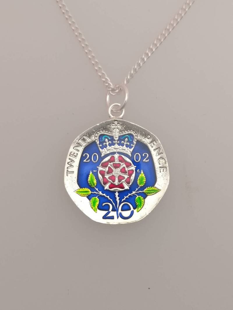2002 Twenty Pence - Emaillierte Münzhalskette von CoinCreationsShop