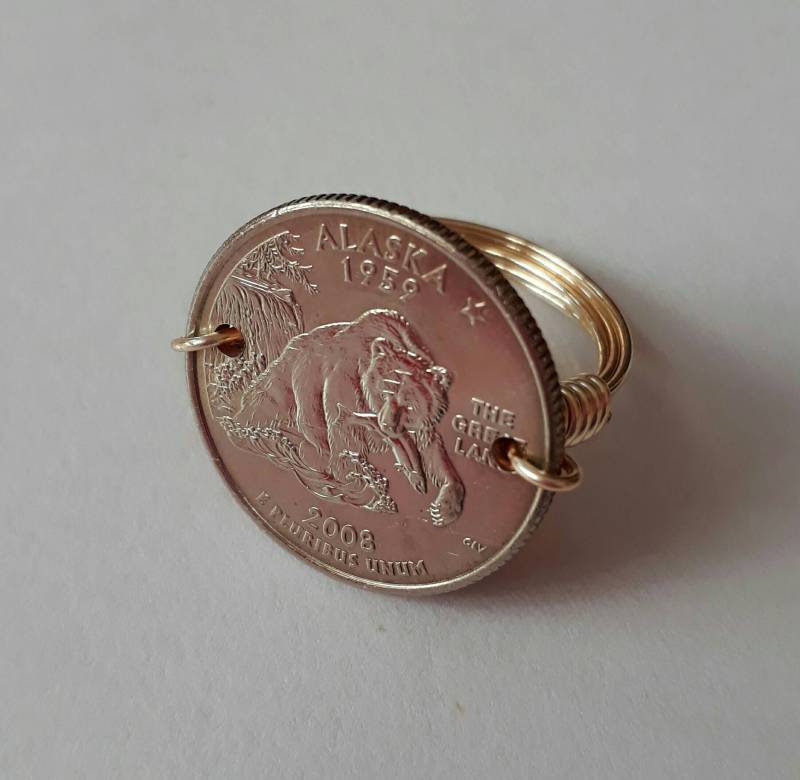Alaska State Viertel Draht Gewickelt Ring von CoinCutters