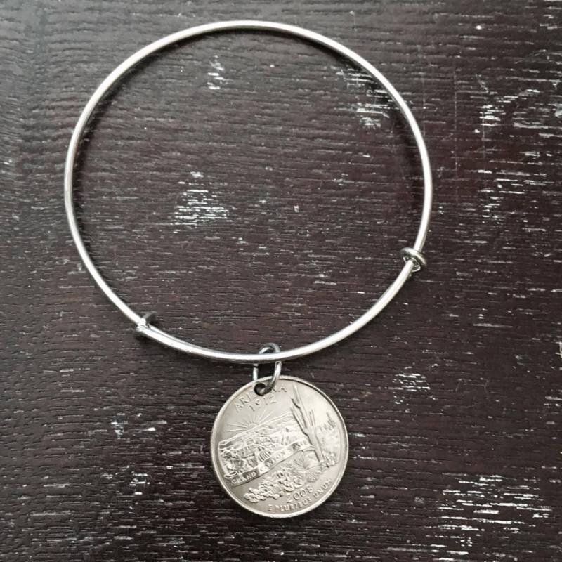 Arizona State Quarter Erweiterbare Draht Armreif von CoinCutters