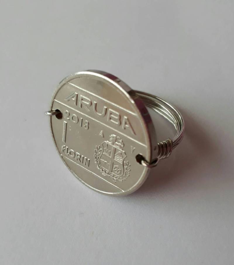 Aruba 1 Florin Draht Gewickelt Ring von CoinCutters