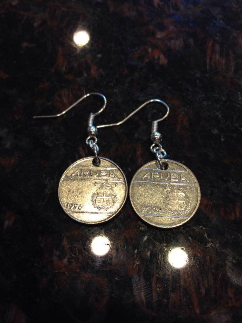 Aruba 10 Cent Münze Ohrringe von CoinCutters