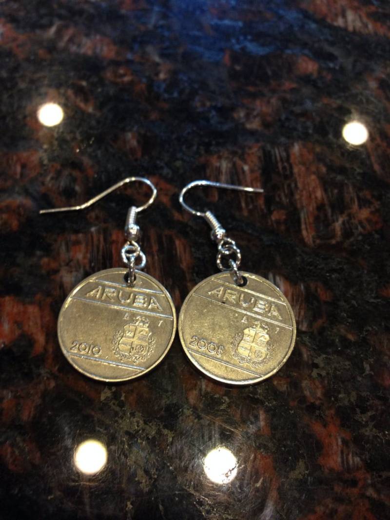 Aruba-25 Cent-Münzen-Ohrringe von CoinCutters
